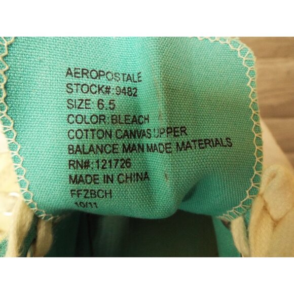 Aeropostale 87 Tennis Shoe - White & Teal - Low Cut Style - Pre owned - Picture 7 of 9